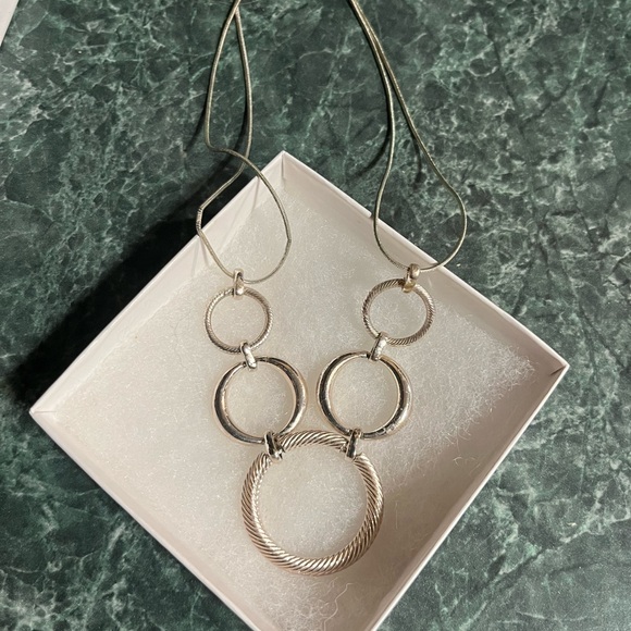 Liz Claiborne Jewelry - Liz Claiborne Silver Multi-Circle Necklace